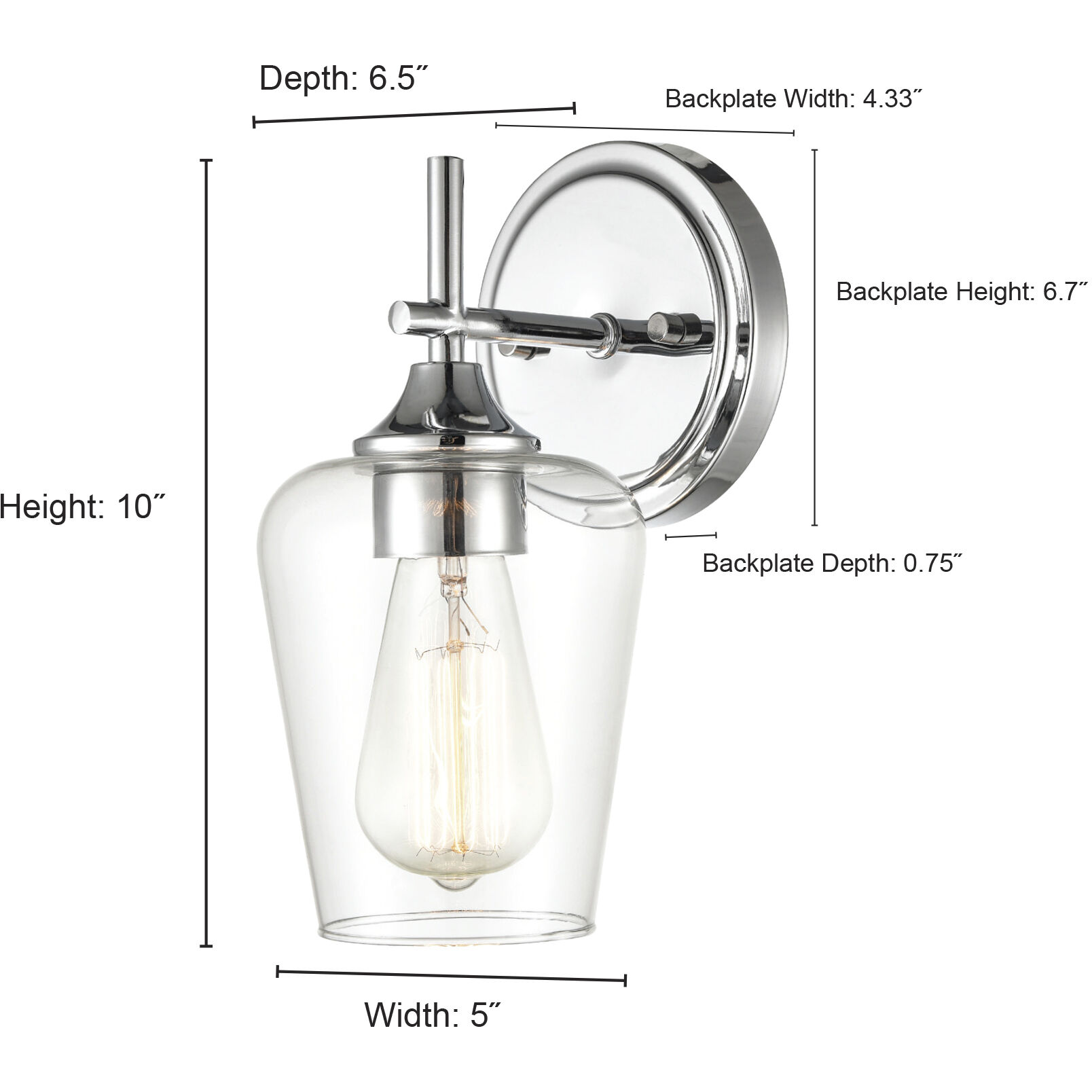 Ashford Wall Sconce Wall Light in Modern Gold